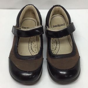 Pediped brown leather Mary Janes size 26/9